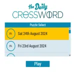 Daily Quick Crossword